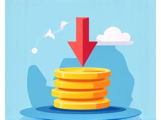 Stacked coins and a downward arrow, representing significant cost reduction.