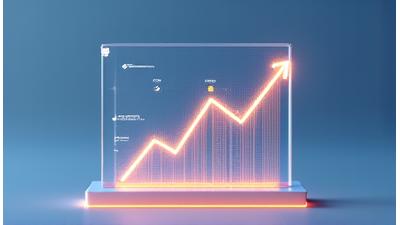 Abstract chart showing an upward trend within a secure digital network, representing financial growth and security